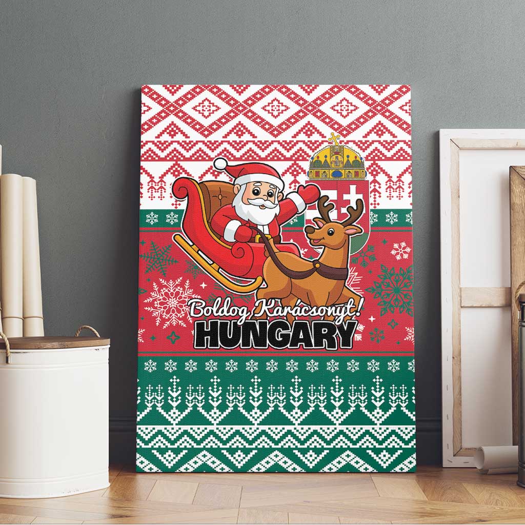 Hungary Christmas Canvas Wall Art Magyarorszag Boldog Karacsonyt - Wonder Print Shop