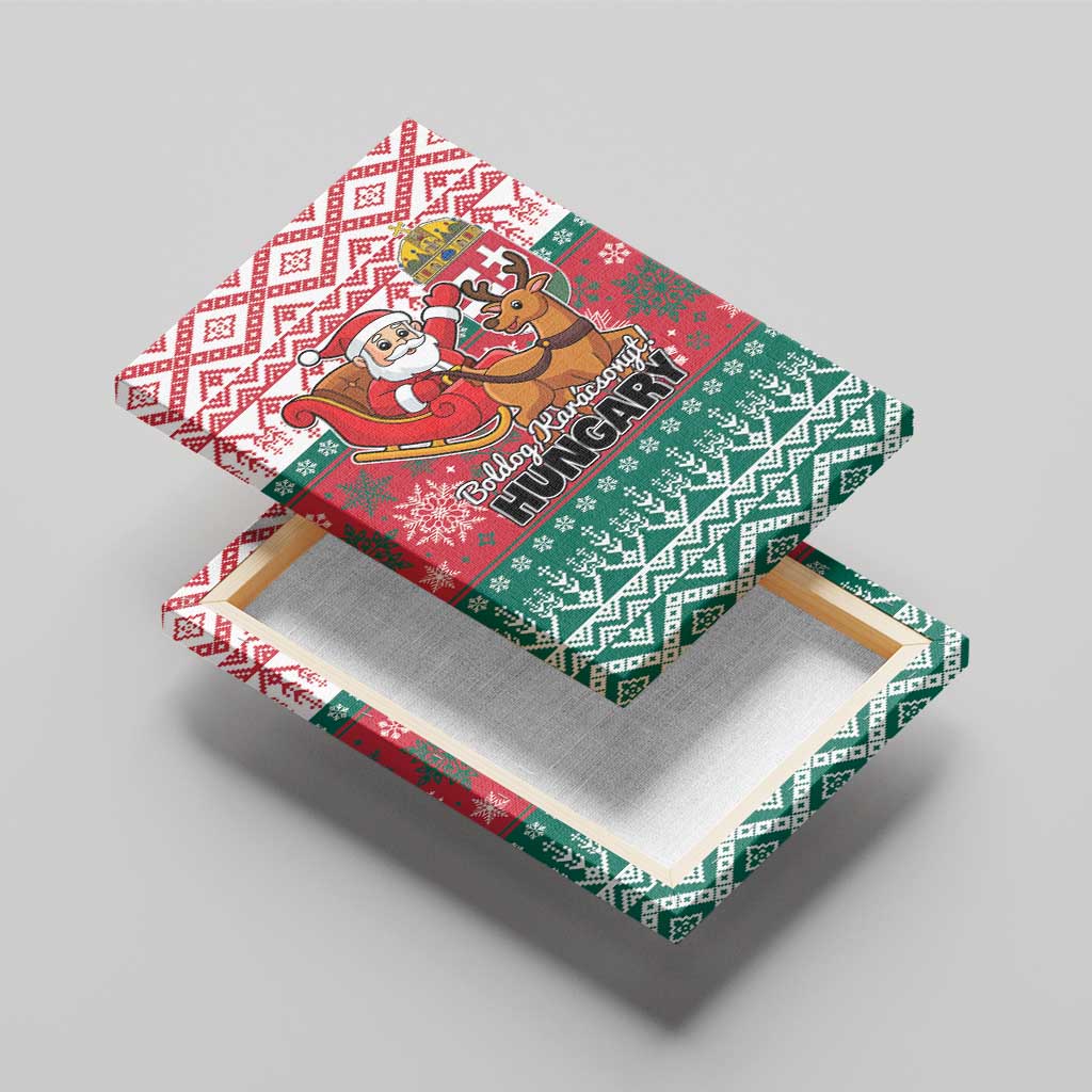 Hungary Christmas Canvas Wall Art Magyarorszag Boldog Karacsonyt - Wonder Print Shop