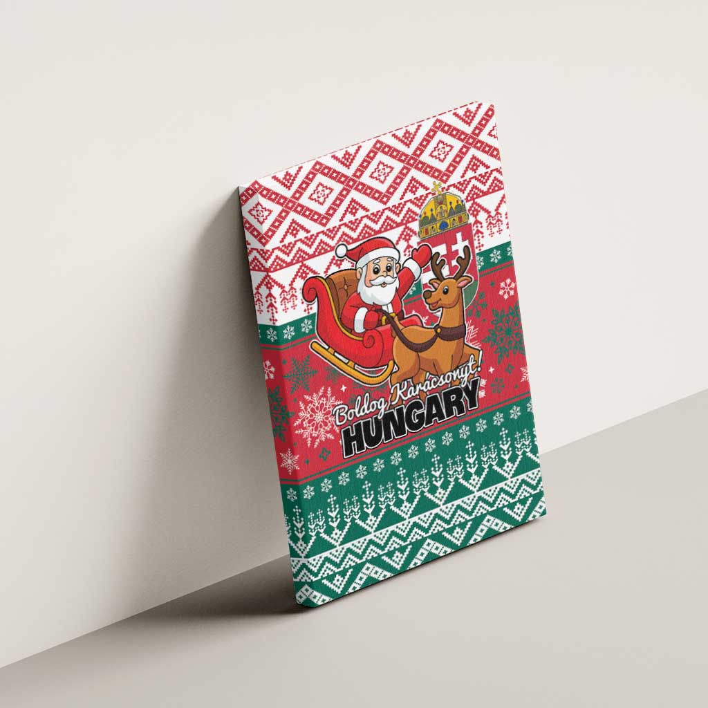 Hungary Christmas Canvas Wall Art Magyarorszag Boldog Karacsonyt - Wonder Print Shop