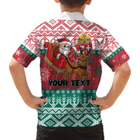 Personalized Hungary Christmas Family Matching Off The Shoulder Long Sleeve Dress and Hawaiian Shirt Magyarorszag Boldog Karacsonyt - Wonder Print Shop