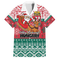 Personalized Hungary Christmas Family Matching Short Sleeve Bodycon Dress and Hawaiian Shirt Magyarorszag Boldog Karacsonyt - Wonder Print Shop