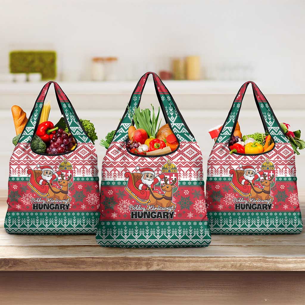 Hungary Christmas Grocery Bag Magyarorszag Boldog Karacsonyt