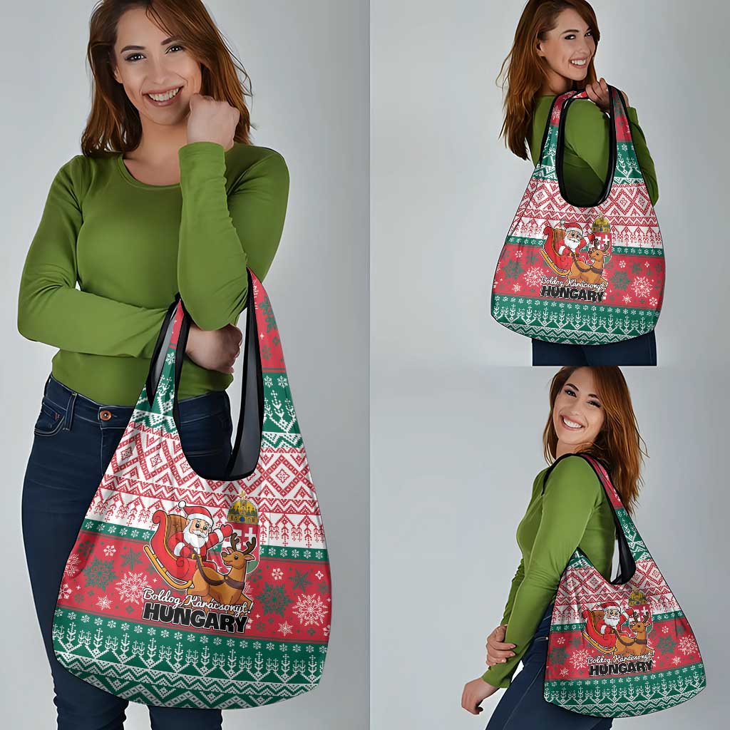 Hungary Christmas Grocery Bag Magyarorszag Boldog Karacsonyt