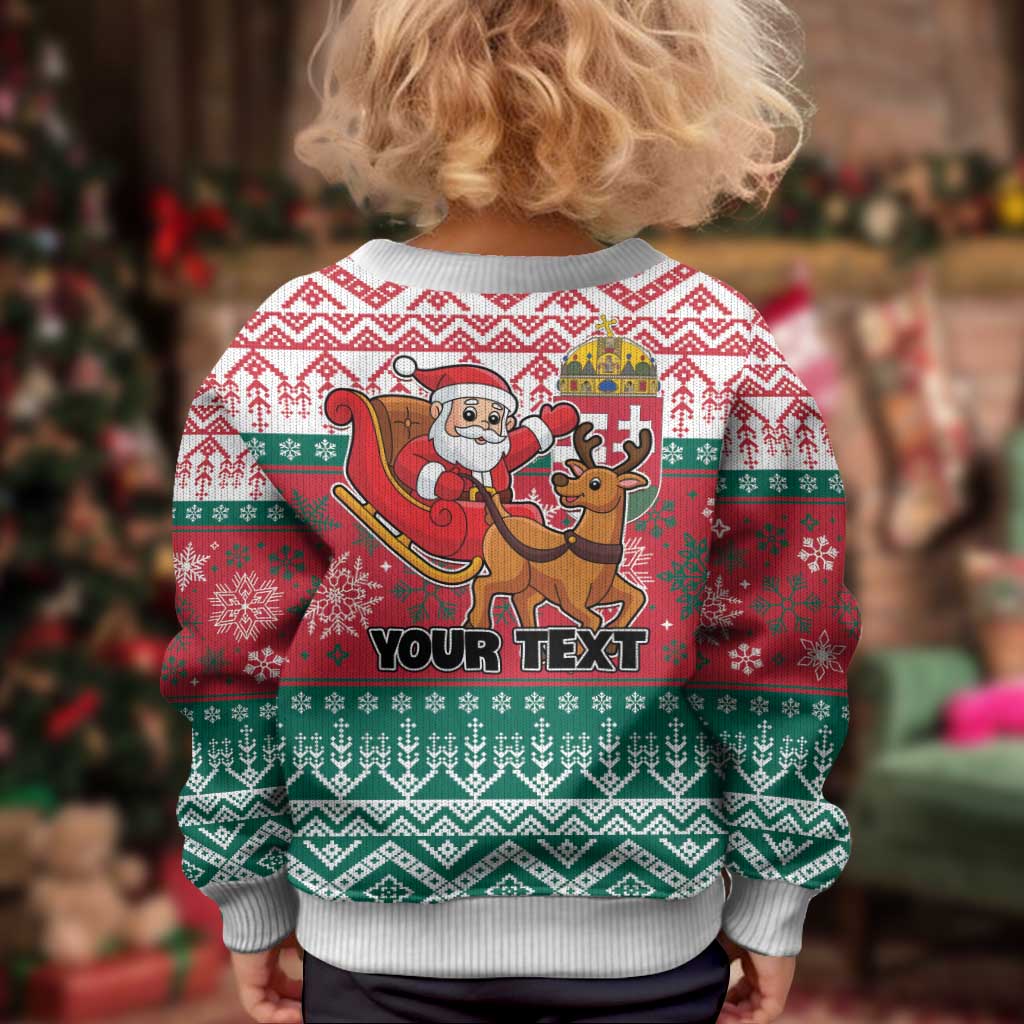 Hungary Christmas Kid Ugly Christmas Sweater Magyarorszag Boldog Karacsonyt - Wonder Print Shop