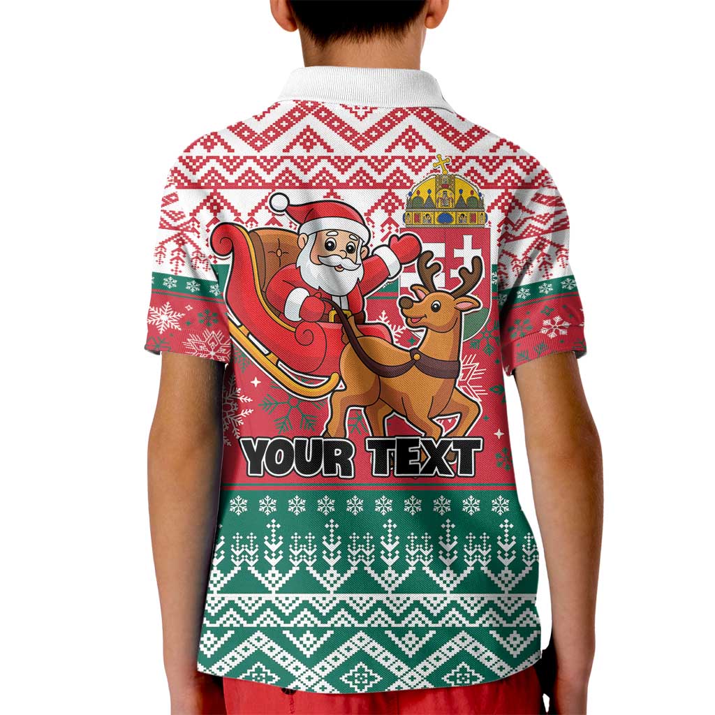 Personalized Hungary Christmas Kid Polo Shirt Magyarorszag Boldog Karacsonyt - Wonder Print Shop