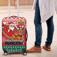 Hungary Christmas Luggage Cover Magyarorszag Boldog Karacsonyt - Wonder Print Shop