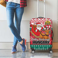 Hungary Christmas Luggage Cover Magyarorszag Boldog Karacsonyt - Wonder Print Shop