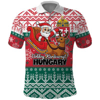 Personalized Hungary Christmas Polo Shirt Magyarorszag Boldog Karacsonyt - Wonder Print Shop