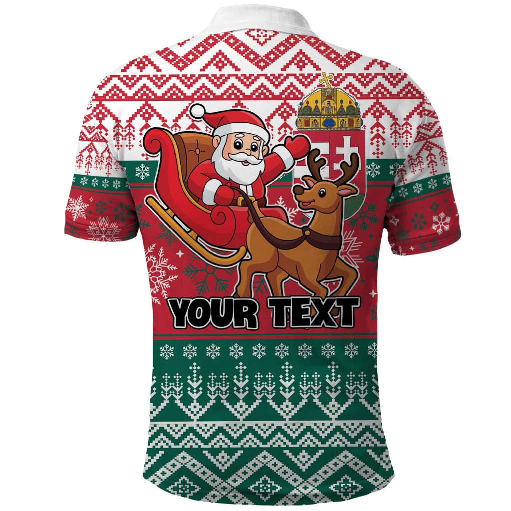 Personalized Hungary Christmas Polo Shirt Magyarorszag Boldog Karacsonyt - Wonder Print Shop