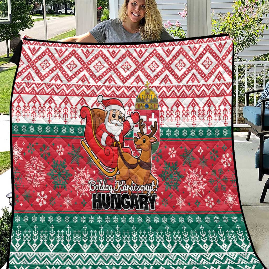 Hungary Christmas Quilt Magyarorszag Boldog Karacsonyt - Wonder Print Shop