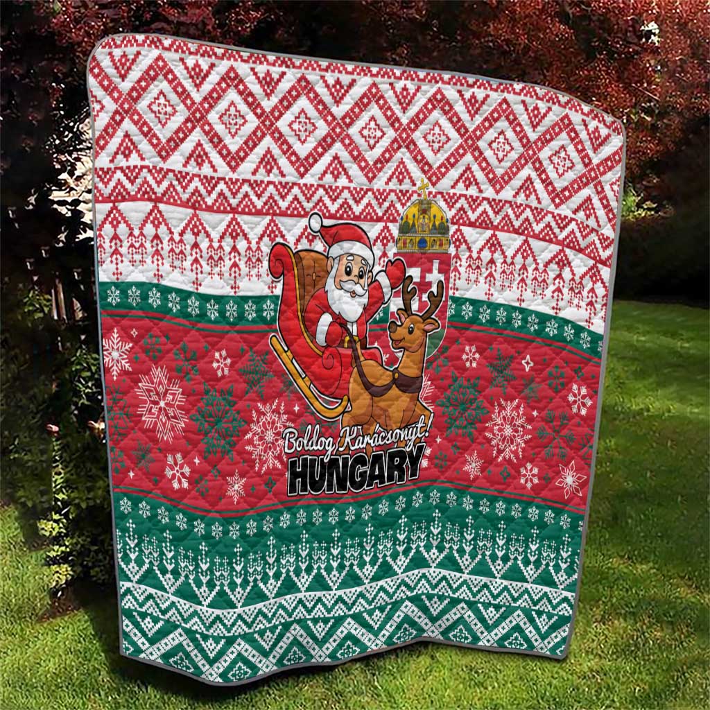 Hungary Christmas Quilt Magyarorszag Boldog Karacsonyt - Wonder Print Shop