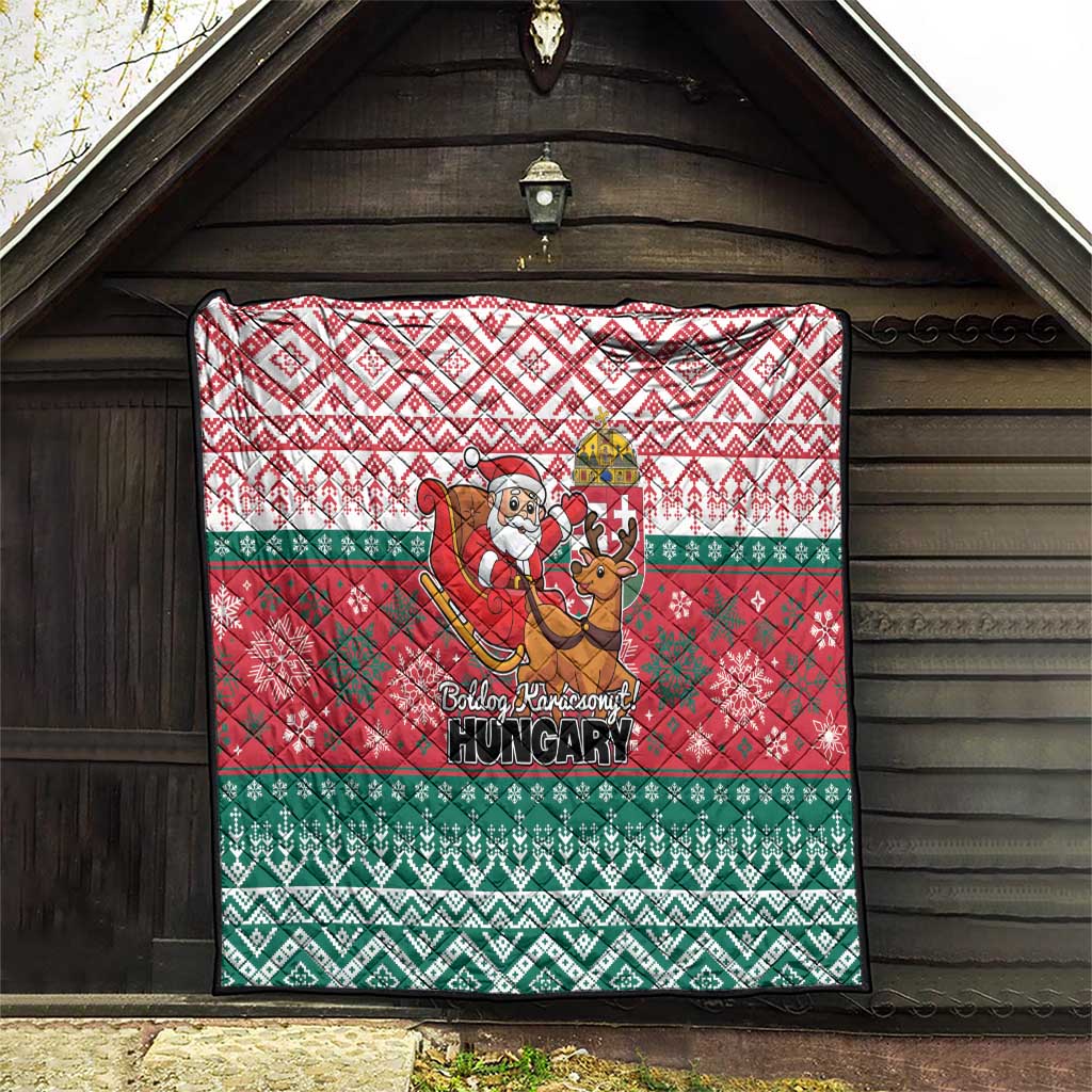 Hungary Christmas Quilt Magyarorszag Boldog Karacsonyt - Wonder Print Shop