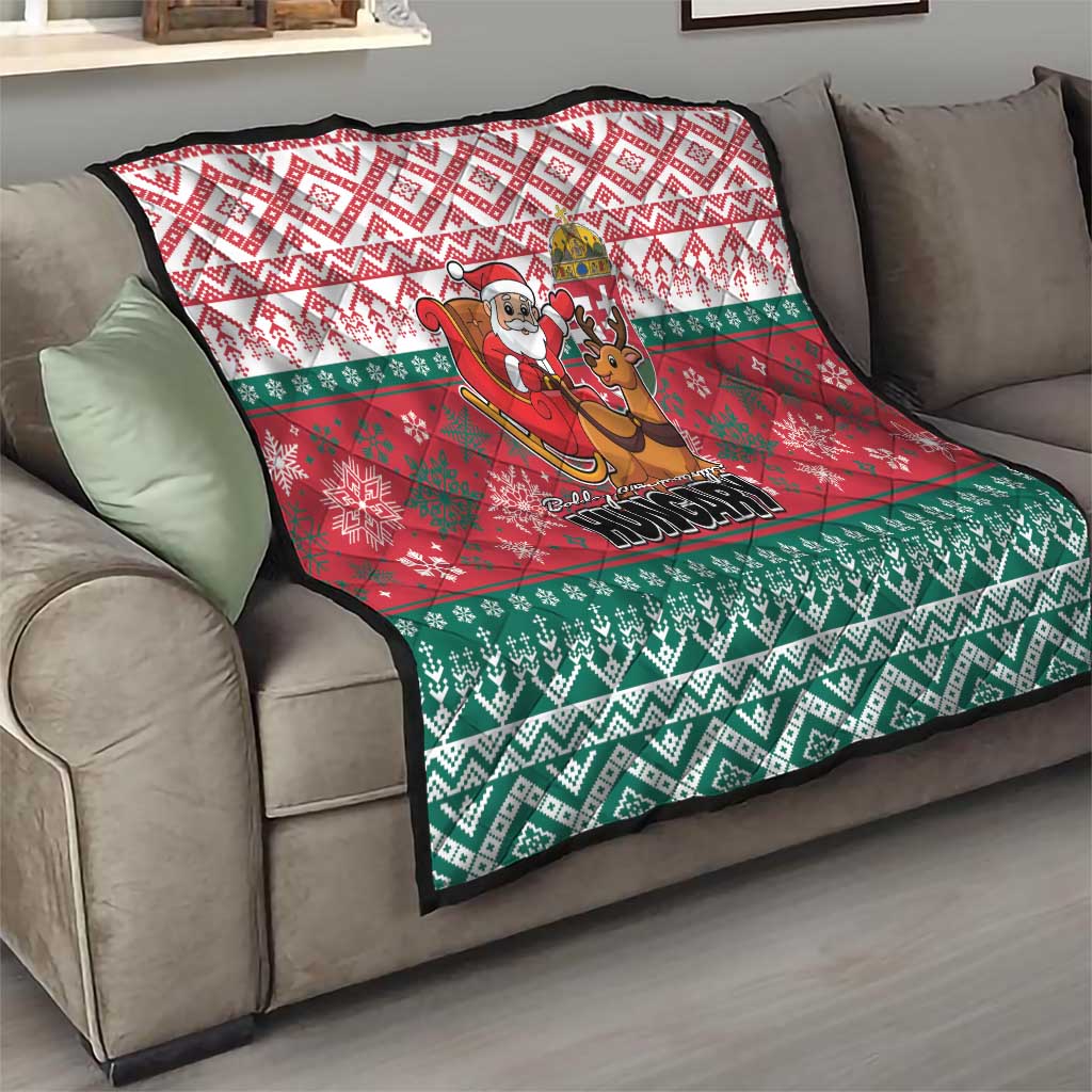 Hungary Christmas Quilt Magyarorszag Boldog Karacsonyt - Wonder Print Shop