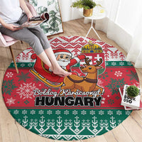 Hungary Christmas Round Carpet Magyarorszag Boldog Karacsonyt