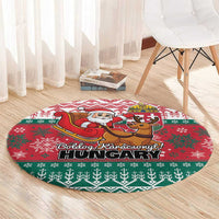 Hungary Christmas Round Carpet Magyarorszag Boldog Karacsonyt