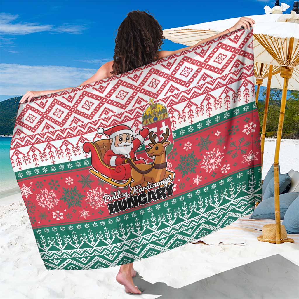 Hungary Christmas Sarong Magyarorszag Boldog Karacsonyt - Wonder Print Shop