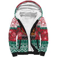 Personalized Hungary Christmas Sherpa Hoodie Magyarorszag Boldog Karacsonyt - Wonder Print Shop