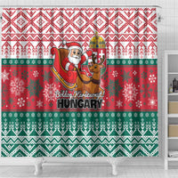 Hungary Christmas Shower Curtain Magyarorszag Boldog Karacsonyt