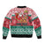 Personalized Hungary Christmas Sleeve Zip Bomber Jacket Magyarorszag Boldog Karacsonyt - Wonder Print Shop