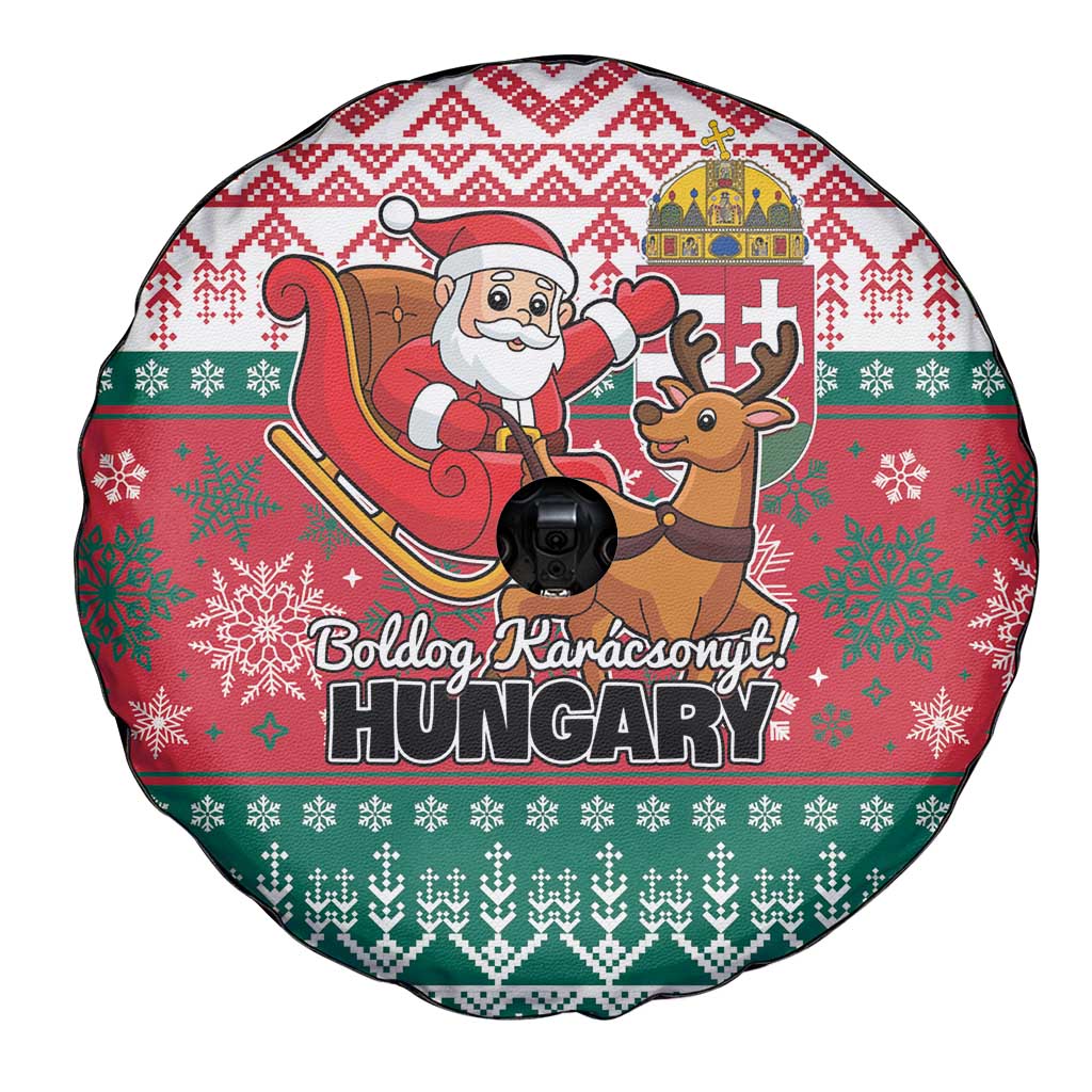 Hungary Christmas Spare Tire Cover Magyarorszag Boldog Karacsonyt - Wonder Print Shop