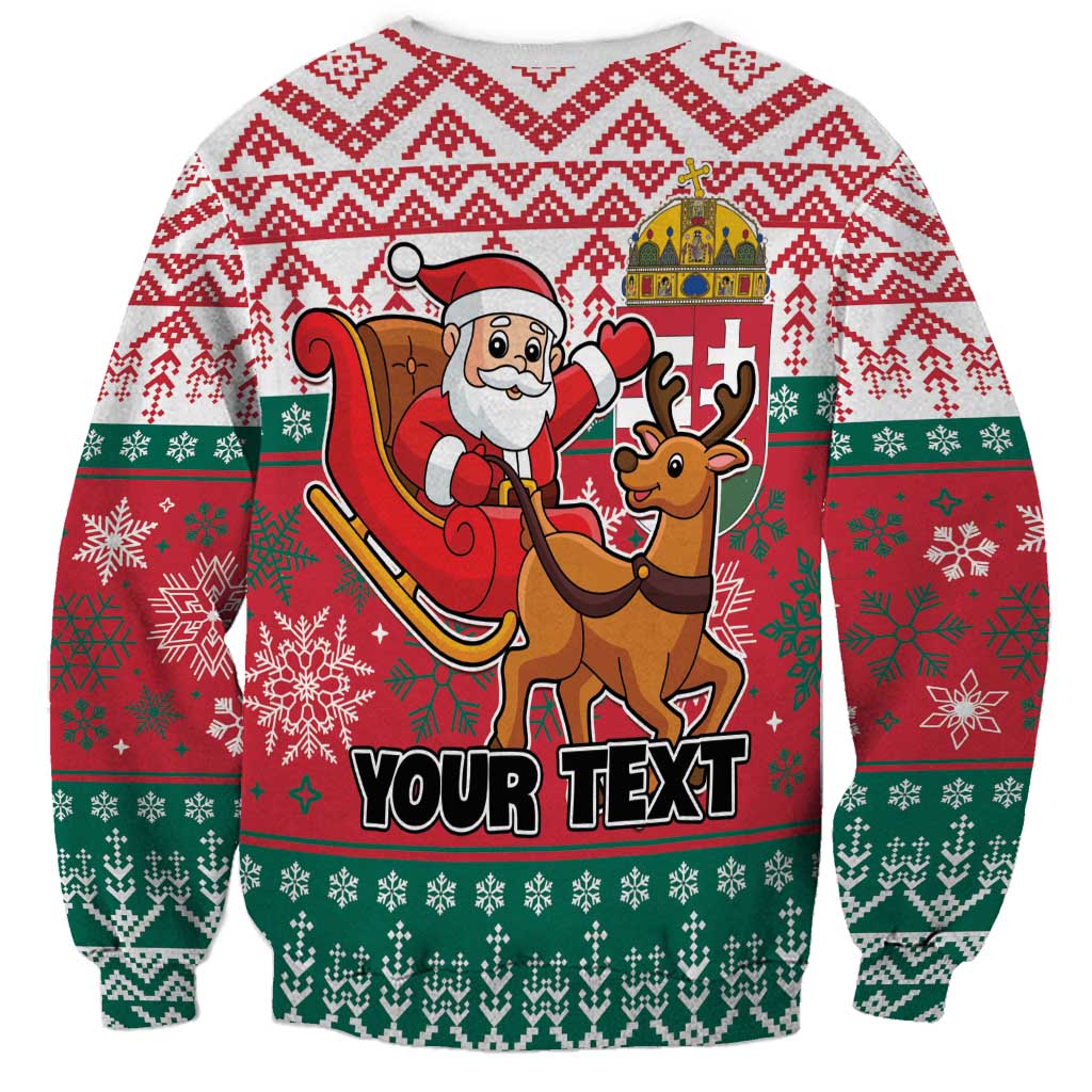 Personalized Hungary Christmas Sweatshirt Magyarorszag Boldog Karacsonyt - Wonder Print Shop