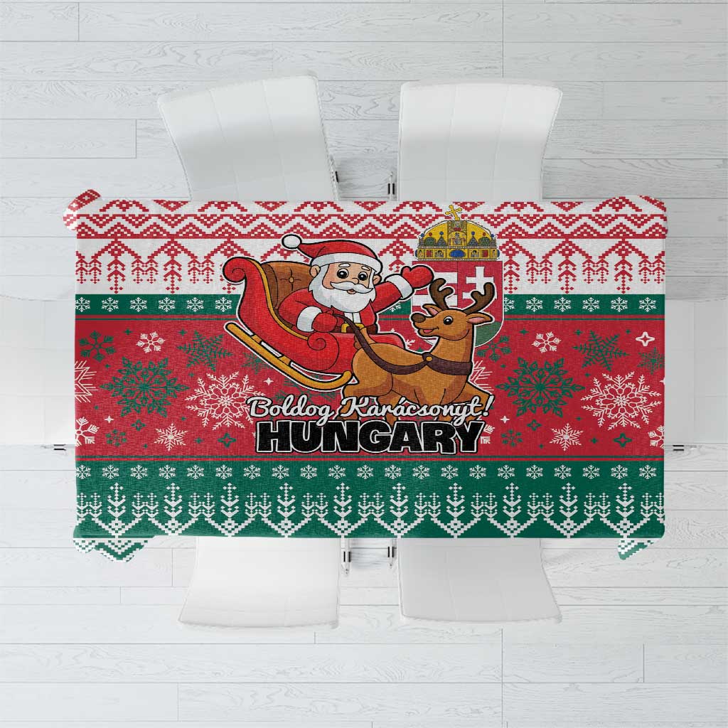 Hungary Christmas Tablecloth Magyarorszag Boldog Karacsonyt - Wonder Print Shop