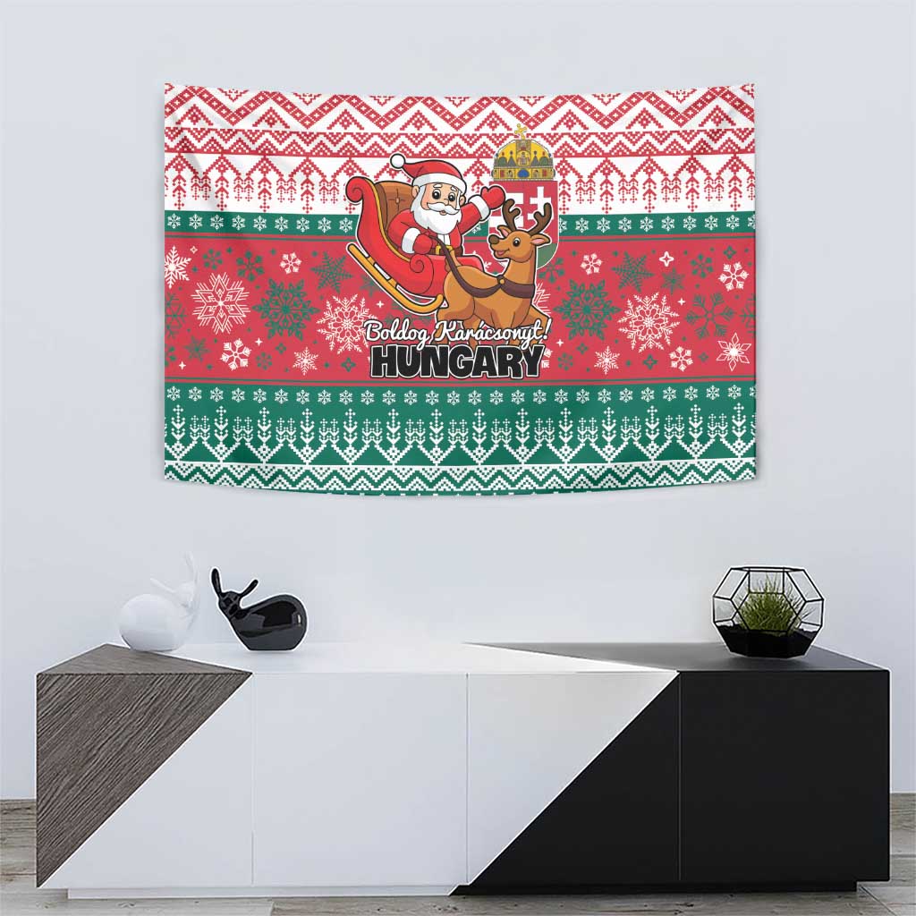 Hungary Christmas Tapestry Magyarorszag Boldog Karacsonyt - Wonder Print Shop