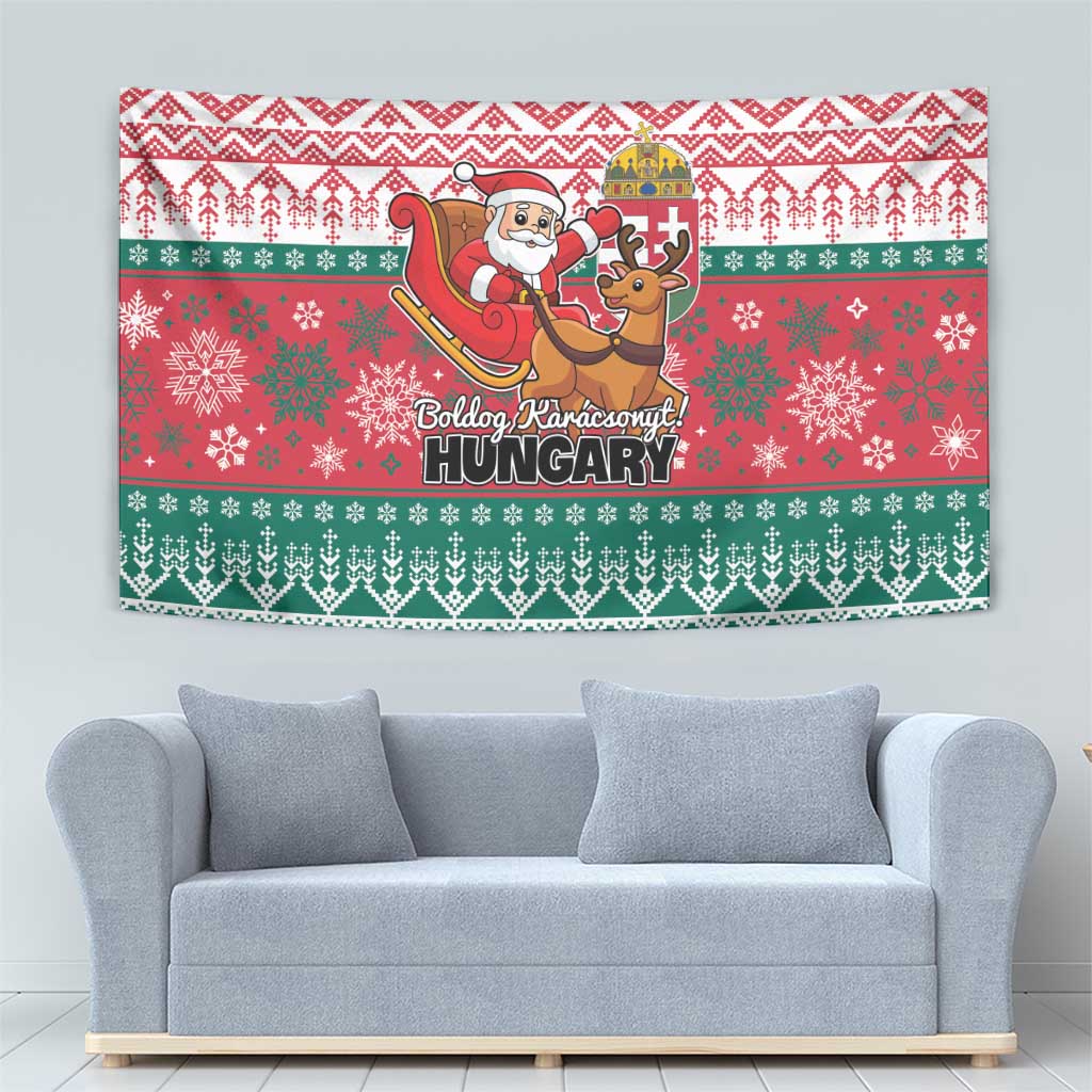 Hungary Christmas Tapestry Magyarorszag Boldog Karacsonyt - Wonder Print Shop