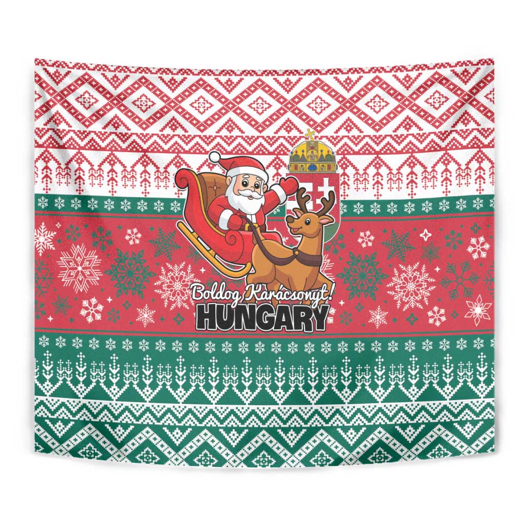 Hungary Christmas Tapestry Magyarorszag Boldog Karacsonyt - Wonder Print Shop