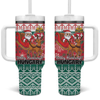 Hungary Christmas Tumbler With Handle Magyarorszag Boldog Karacsonyt - Wonder Print Shop