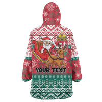 Personalized Hungary Christmas Wearable Blanket Hoodie Magyarorszag Boldog Karacsonyt - Wonder Print Shop