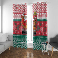 Hungary Christmas Window Curtain Magyarorszag Boldog Karacsonyt - Wonder Print Shop