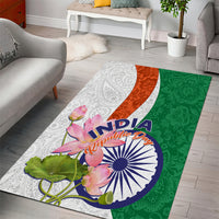India Republic Day Area Rug Lotus Floral Paisley Pattern - Wonder Print Shop