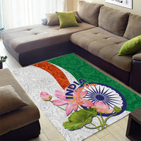 India Republic Day Area Rug Lotus Floral Paisley Pattern - Wonder Print Shop