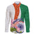 India Republic Day Family Matching Tank Maxi Dress and Hawaiian Shirt Lotus Floral Paisley Pattern - Wonder Print Shop