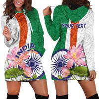 India Republic Day Hoodie Dress Lotus Floral Paisley Pattern - Wonder Print Shop