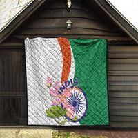 India Republic Day Quilt Lotus Floral Paisley Pattern - Wonder Print Shop