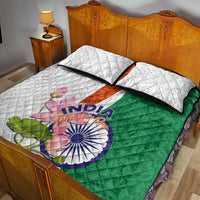 India Republic Day Quilt Bed Set Lotus Floral Paisley Pattern - Wonder Print Shop