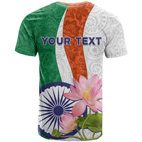 India Republic Day T Shirt Lotus Floral Paisley Pattern - Wonder Print Shop