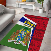 Gambia Independence Day Area Rug Coat Of Arms African Pattern - Wonder Print Shop