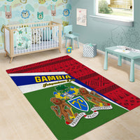 Gambia Independence Day Area Rug Coat Of Arms African Pattern - Wonder Print Shop