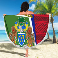 Gambia Independence Day Beach Blanket Coat Of Arms African Pattern - Wonder Print Shop