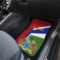 Gambia Independence Day Car Mats Coat Of Arms African Pattern - Wonder Print Shop