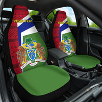 Gambia Independence Day Car Seat Cover Coat Of Arms African Pattern - Wonder Print Shop