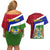 Gambia Independence Day Couples Matching Off Shoulder Short Dress and Hawaiian Shirt Coat Of Arms African Pattern - Wonder Print Shop