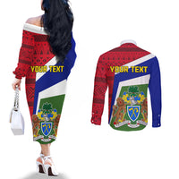 gambia-independence-day-couples-matching-off-the-shoulder-long-sleeve-dress-and-long-sleeve-button-shirt-coat-of-arms-african-pattern