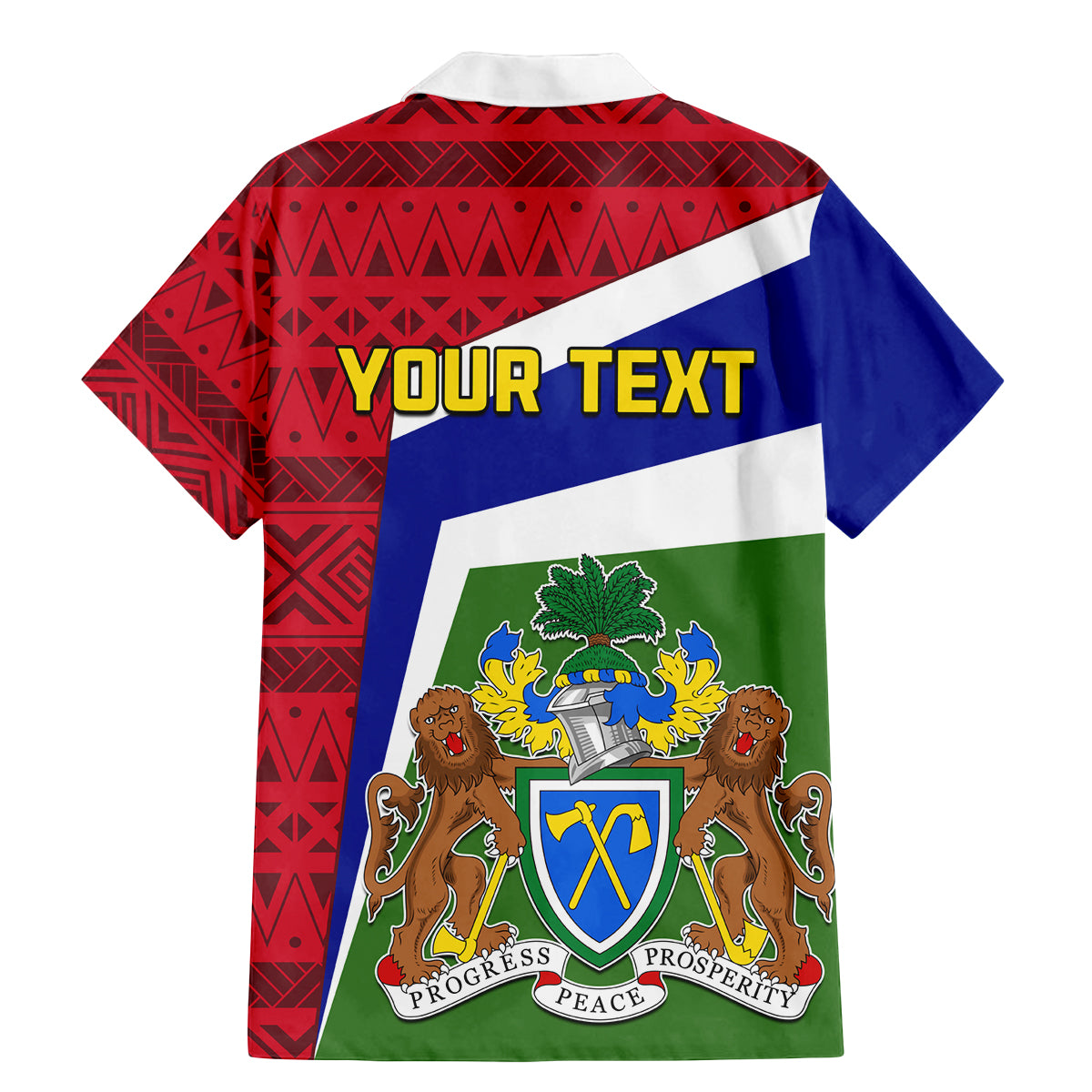 Gambia Independence Day Family Matching Mermaid Dress and Hawaiian Shirt Coat Of Arms African Pattern - Wonder Print Shop