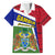 Gambia Independence Day Family Matching Off Shoulder Long Sleeve Dress and Hawaiian Shirt Coat Of Arms African Pattern - Wonder Print Shop