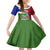 Gambia Independence Day Kid Short Sleeve Dress Coat Of Arms African Pattern - Wonder Print Shop