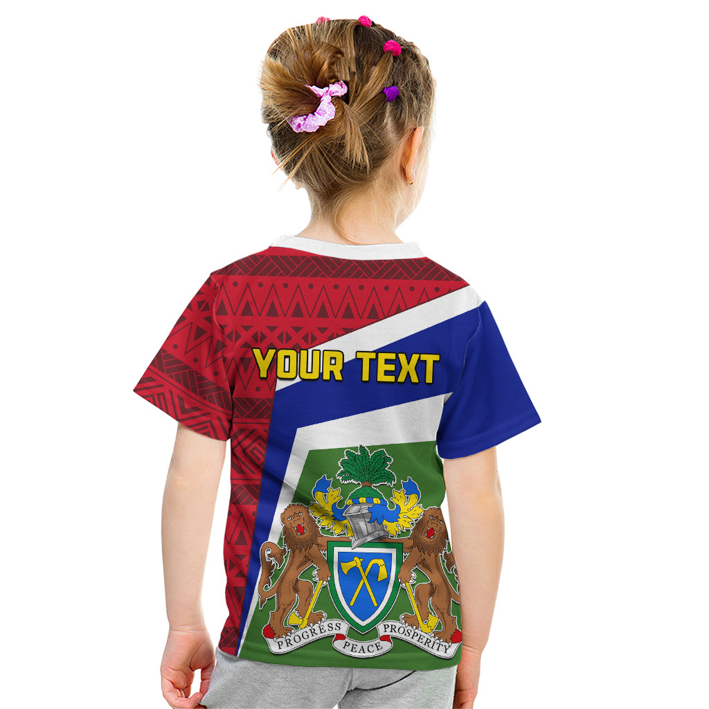 Gambia Independence Day Kid T Shirt Coat Of Arms African Pattern - Wonder Print Shop